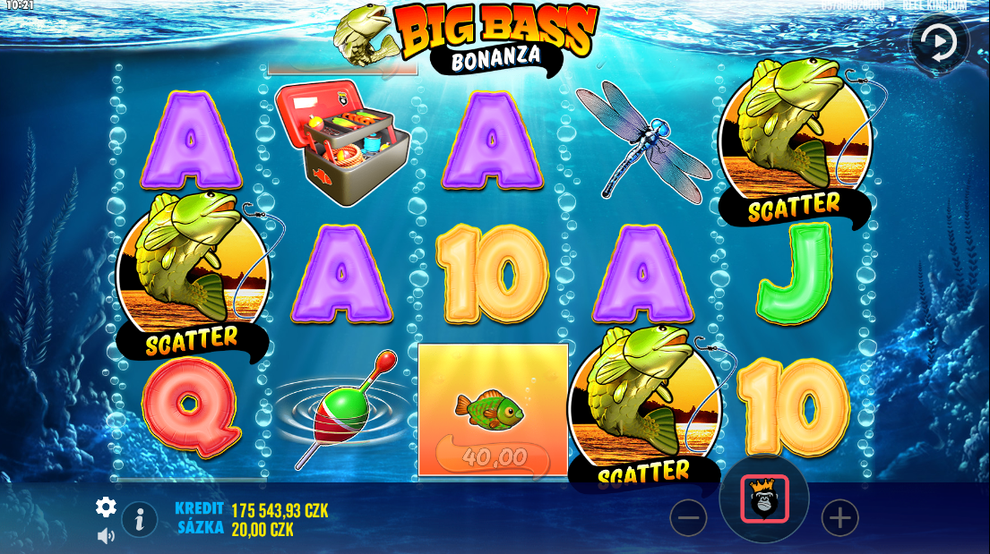 Big Bass Bonanza — главный экран слота